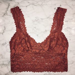 🆕 Lace Cami Bralette Rust Copper XS